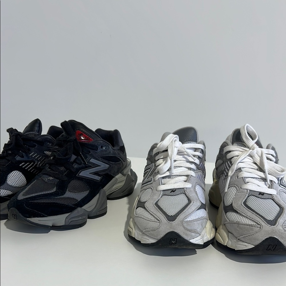 New Balance 9060 Sneakers in Black Gray and White Gray, Size 4 Men